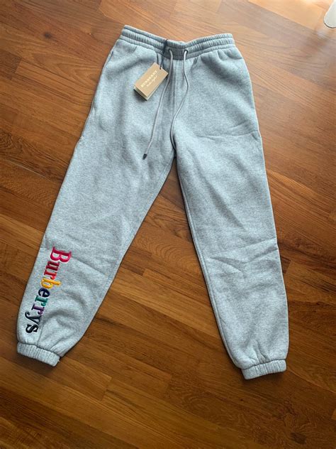 burberry sweatpants rainbow ebay|Burberry Crest Embroidered logo Fleece jersey Sweatpants Blue .